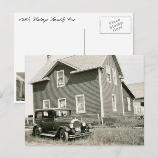 Vintage Car Briefkaart 1920 (Voorkant / Achterkant)