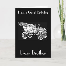 VINTAGE CAR BROTHER WENSKAART KAART