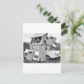 Vintage Car Camping Caravan Briefkaart (Staand voorkant)
