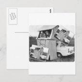 Vintage Car Camping Caravan Briefkaart (Voorkant / Achterkant)