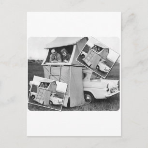 Vintage Car Camping Caravan Briefkaart