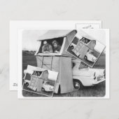 Vintage Car Camping Caravan Briefkaart (Voorkant / Achterkant)
