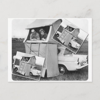 Vintage Car Camping Caravan Briefkaart