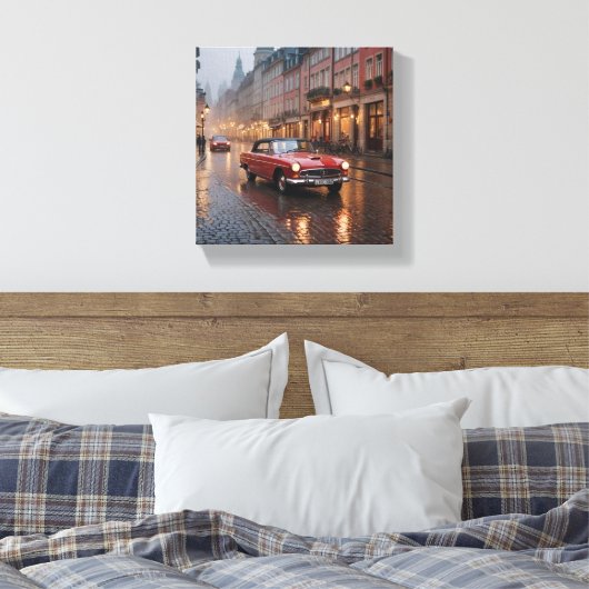 Vintage Car Canvas Afdruk (Insitu (Slaapkamer))