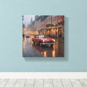 Vintage Car Canvas Afdruk (Insitu (Houten vloer))