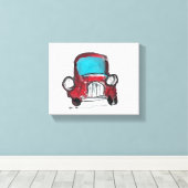 Vintage Car Canvas Afdruk (Insitu (Houten vloer))