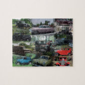 Vintage Car Collage Puzzle Legpuzzel (Horizontaal)