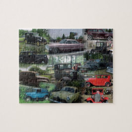 Vintage Car Collage Puzzle Legpuzzel