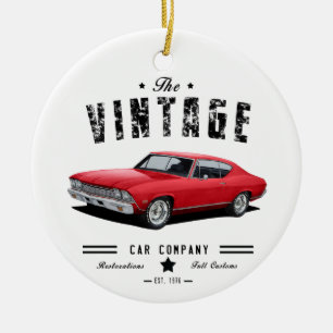 Vintage Car Company Chevelle Keramisch Ornament