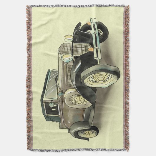 Vintage Car Deken (Voorkant Verticaal)