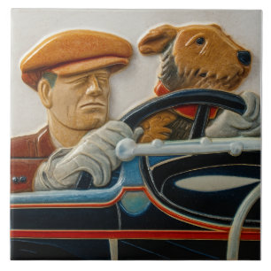 Vintage Car Design Keramische Tegel Tegeltje