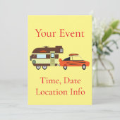 Vintage Car en Camper Thunder_Cove Kaart (Staand voorkant)