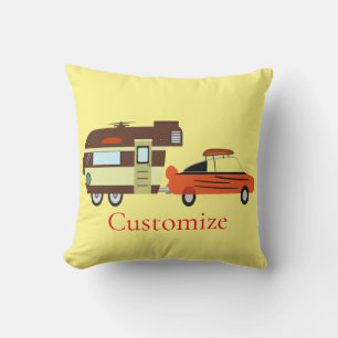 Vintage Car en Camper Thunder_Cove Kussen