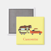 Vintage Car en Camper Thunder_Cove Magneet (Voorkant / Achterkant)