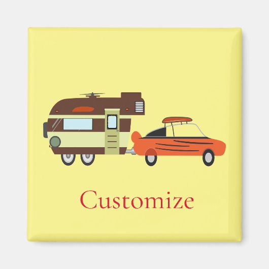 Vintage Car en Camper Thunder_Cove Magneet (Voorkant)