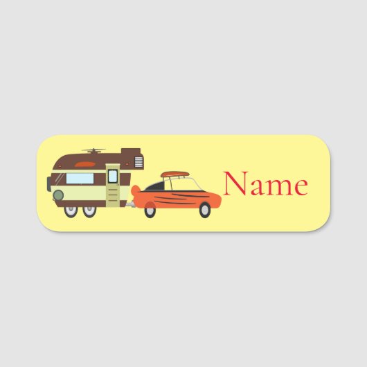 Vintage Car en Camper Thunder_Cove Naamplaatje (Voorkant)