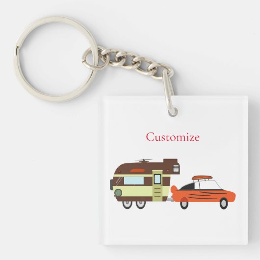 Vintage Car en Camper Thunder_Cove Sleutelhanger (voorkant)