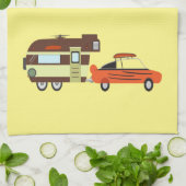 Vintage Car en Camper Thunder_Cove Theedoek (Gevouwen)