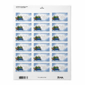 Vintage Car en Santa Etiket (Full Sheet)