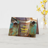 Vintage Car Grille Kaart (Gele Bloem)