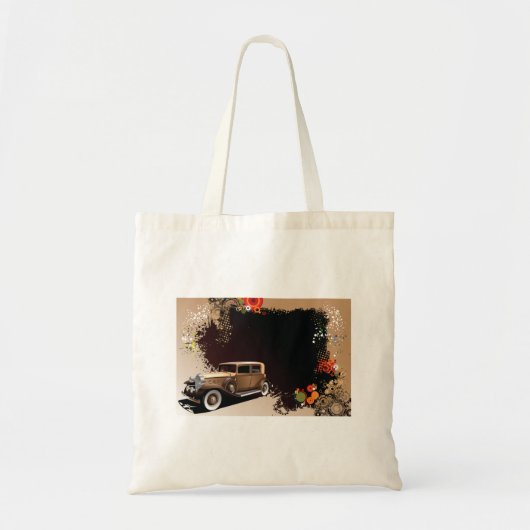 Vintage Car Grunge Canvas tas (Voorkant)