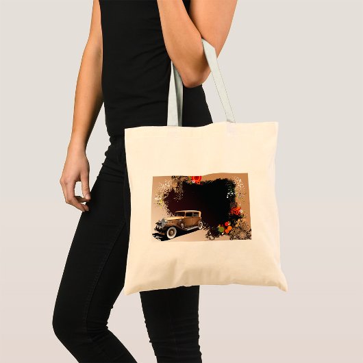 Vintage Car Grunge Canvas tas