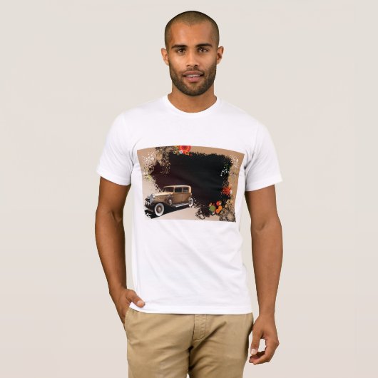 Vintage Car Grunge Mannen T-Shirt (Voorkant volledig)