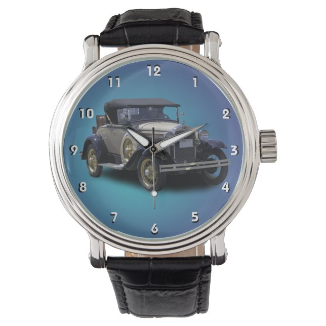 VINTAGE CAR HORLOGE (Voorkant)