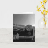 Vintage Car Kaart (Gele Bloem)