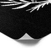 Vintage Car-kerstboom - levering zwart-wit Poster (Hoek)