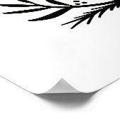 Vintage Car-kerstboom - levering zwart-wit Poster (Hoek)