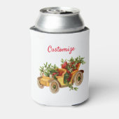 Vintage Car Kerstmis Mistletoe Thunder_Cove Blikjeskoeler (Blikje Achterkant)