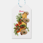 Vintage Car Kerstmis Mistletoe Thunder_Cove Cadeaulabel (Achterkant)