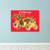 Vintage Car Kerstmis Mistletoe Thunder_Cove Canvas Afdruk (Insitu (Houten vloer))