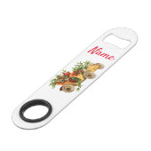 Vintage Car Kerstmis Mistletoe Thunder_Cove Speed Flessenopener (Achterkant Gekanteld)