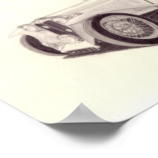 Vintage Car: MG TC Poster (Hoek)