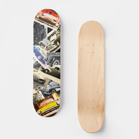 Vintage Car Mosaic Skateboard (Voorkant)