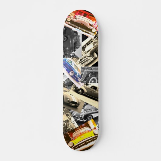 Vintage Car Mosaic Skateboard (Voorkant)