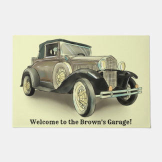 Vintage Car - Naam toevoegen - Doormat Deurmat