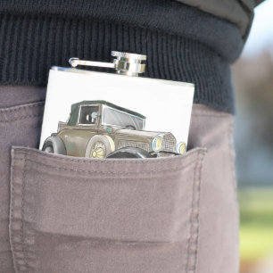 Vintage Car - Naam toevoegen - Heupfles