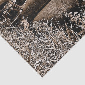 Vintage Car Old Antiek Sepia Rustic Decoupage Tissuepapier (Detail)