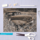 Vintage Car Old Antiek Sepia Rustic Decoupage Tissuepapier (Craft)