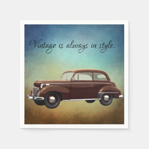 Vintage Car Paper Party servetten