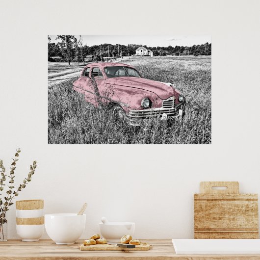 Vintage Car Poster (Keuken)