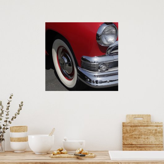 Vintage Car Poster (Keuken)