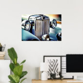 Vintage Car Poster (Thuiskantoor)