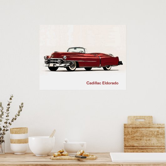Vintage Car Poster (Keuken)
