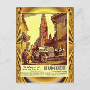 Vintage car poster, Humber, British Car Briefkaart