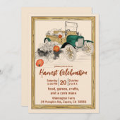 Vintage Car Pumpkin Harvest Kaart (Voorkant / Achterkant)