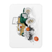 Vintage Car Pumpkin Harvest Magneet (Verticaal)